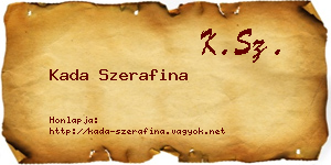 Kada Szerafina névjegykártya